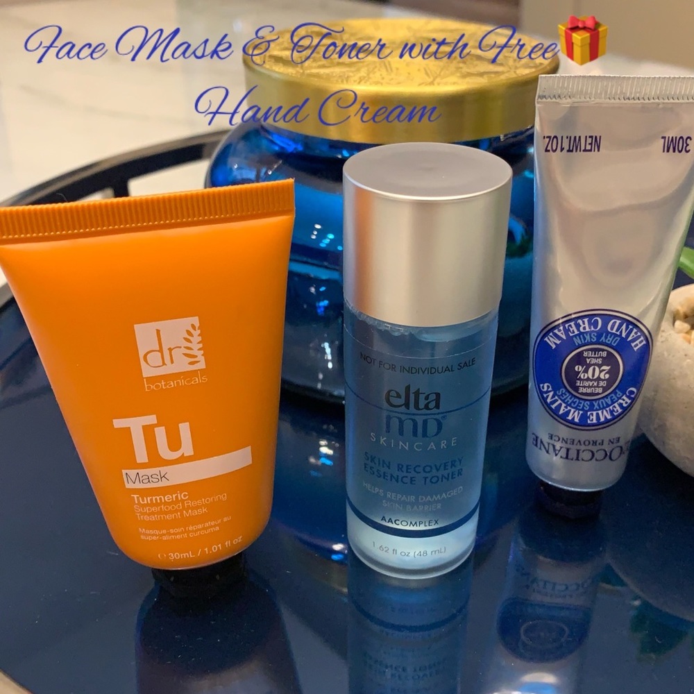 Tumeric Face Mask, Repairing Toner & Free Gift 🎁 L’Occitane Hand Cream 🆕